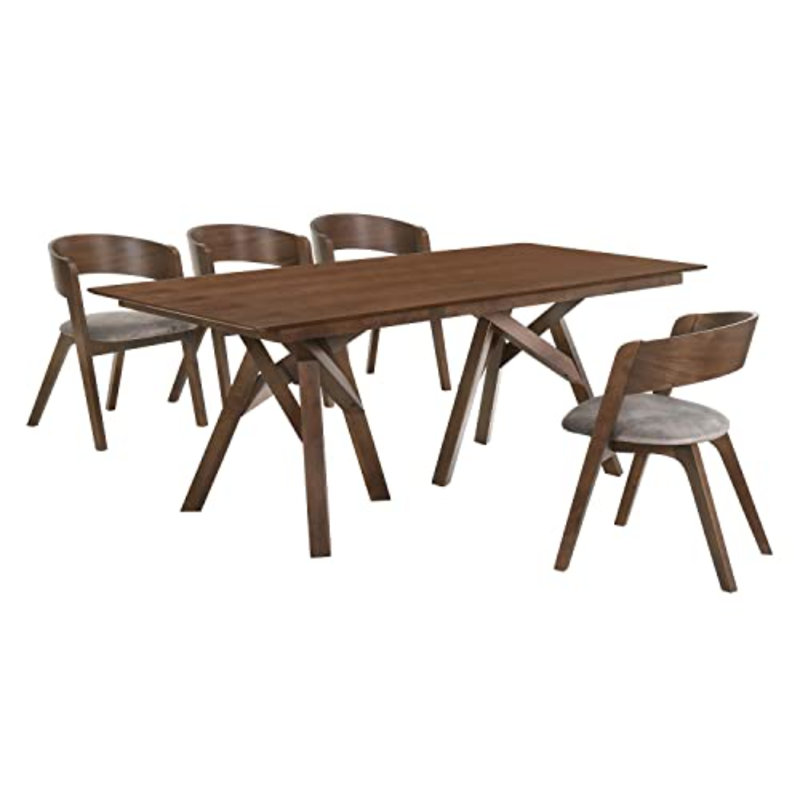 Schott 4 - Person Dining Set, Walnut