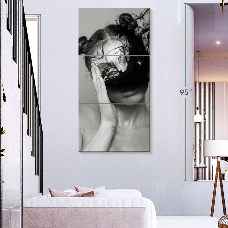 Flowing Thoughts Female Portrait, 27" H x 12" W
