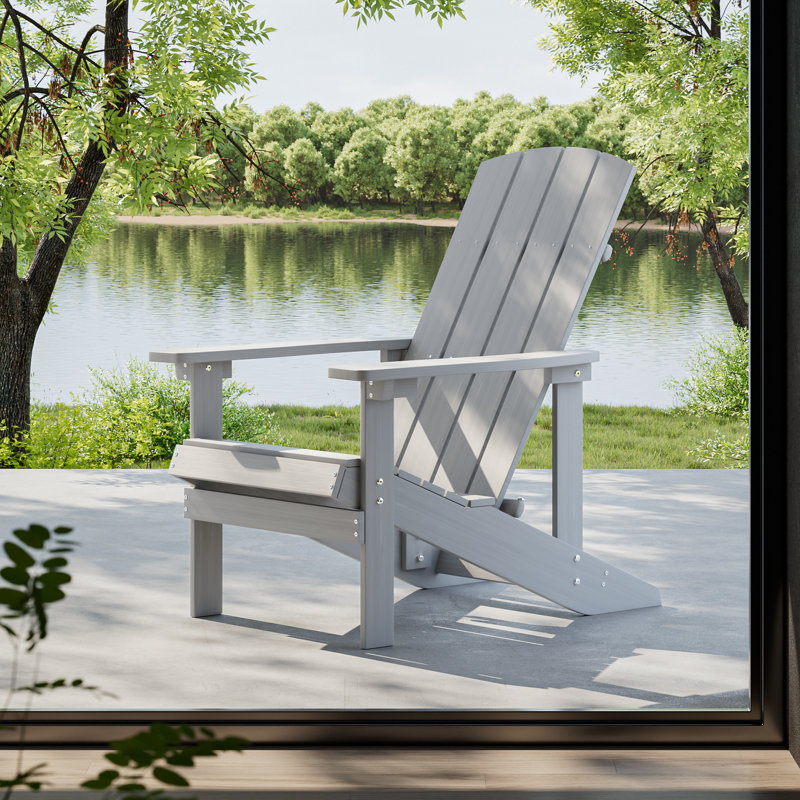 Chaise Adirondack Volkard HiPS, Gris clair