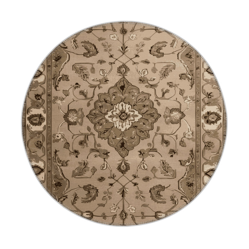 Tapis d'intérieur et d'extérieur Tabriz, Rond 5 pi