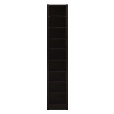 Rectangular Bookcase With 8 Shelves, 2 Fixed Cappuccino Finish, Ideal For Storing Personal Accessories And Displaying In Living Room Tall 8-Shelf Contemporary Design, Suitable Photo Frames Bedroom
