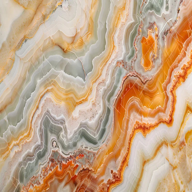 Golden Amber Crystal Onyx Wallpaper, 114" L x 204" W