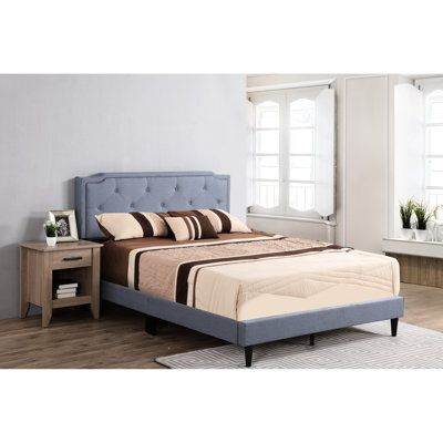 Blue Full Bed With Foam Filler - 59.5 In. Package Height Fabric Material Glory Furniture G1123 65 Lb &