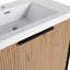 Meuble-lavabo sur pied 36 po avec lavabo en résine et 2 portes d'armoire à fermeture en douceur (emballage KD)-125514975