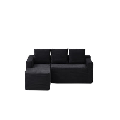 Compression L-Shape Sectional Couch (Black)