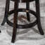 Tabouret de bar 30 po avec finition, revêtement en tissu beige relaxant, tabouret pivotant fonctionnel, coussin de siège, base en bois franc stable, liberté de mouvement à 360 degrés