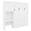 Lit escamotable avec bureau, armoire de rangement, lumière DEL, cadre de lit mural pliable Farmhouse, tablettes de rangement multiples-133280386