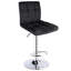 Tabouret de bar carré réglable en velours-1229048309