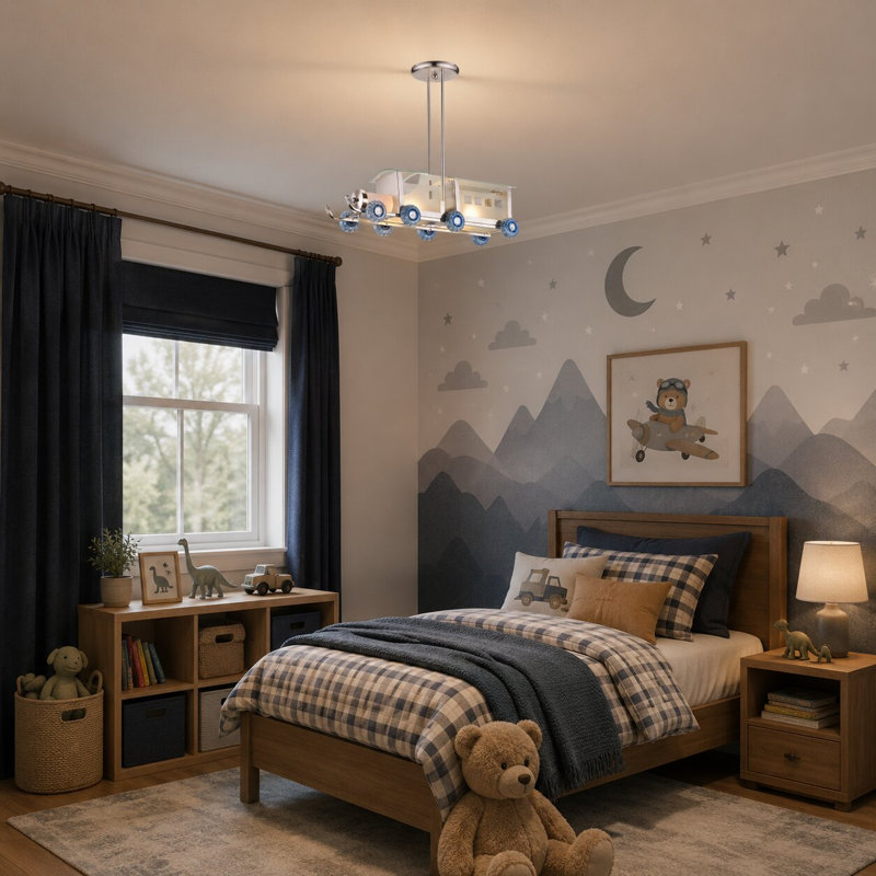 Kingsview Eclectic 2 Light Kids Train Pendant