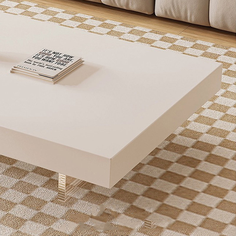 Table basse rectangulaire simple en acrylique, H 12,6 po x L 39,4 po x l 39,4 po