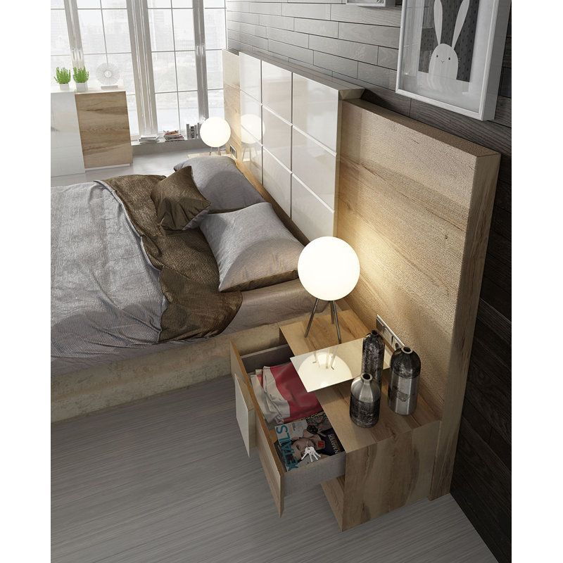 Ensemble de chambre avec lit tapissier Annalya London, Double
