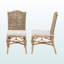 Chaise de salle à manger Ringo Camelback en rotin naturel et jonc de mer, ensemble de 2