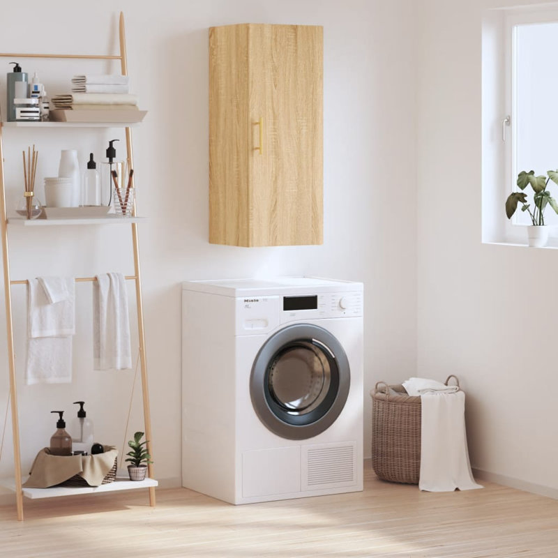 This wall mounted cabinet with an elegant design makes a timeless addition to your interior decor., Sonoma Oak