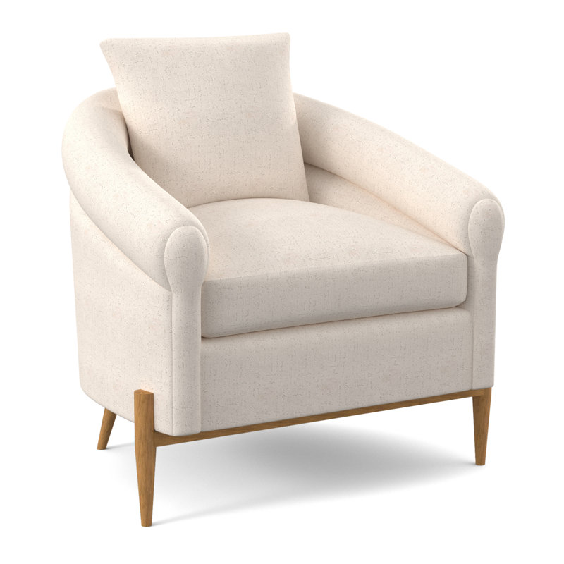 Jaxson Upholstered Armchair, Amber, Venice Ivory 100% Polyester