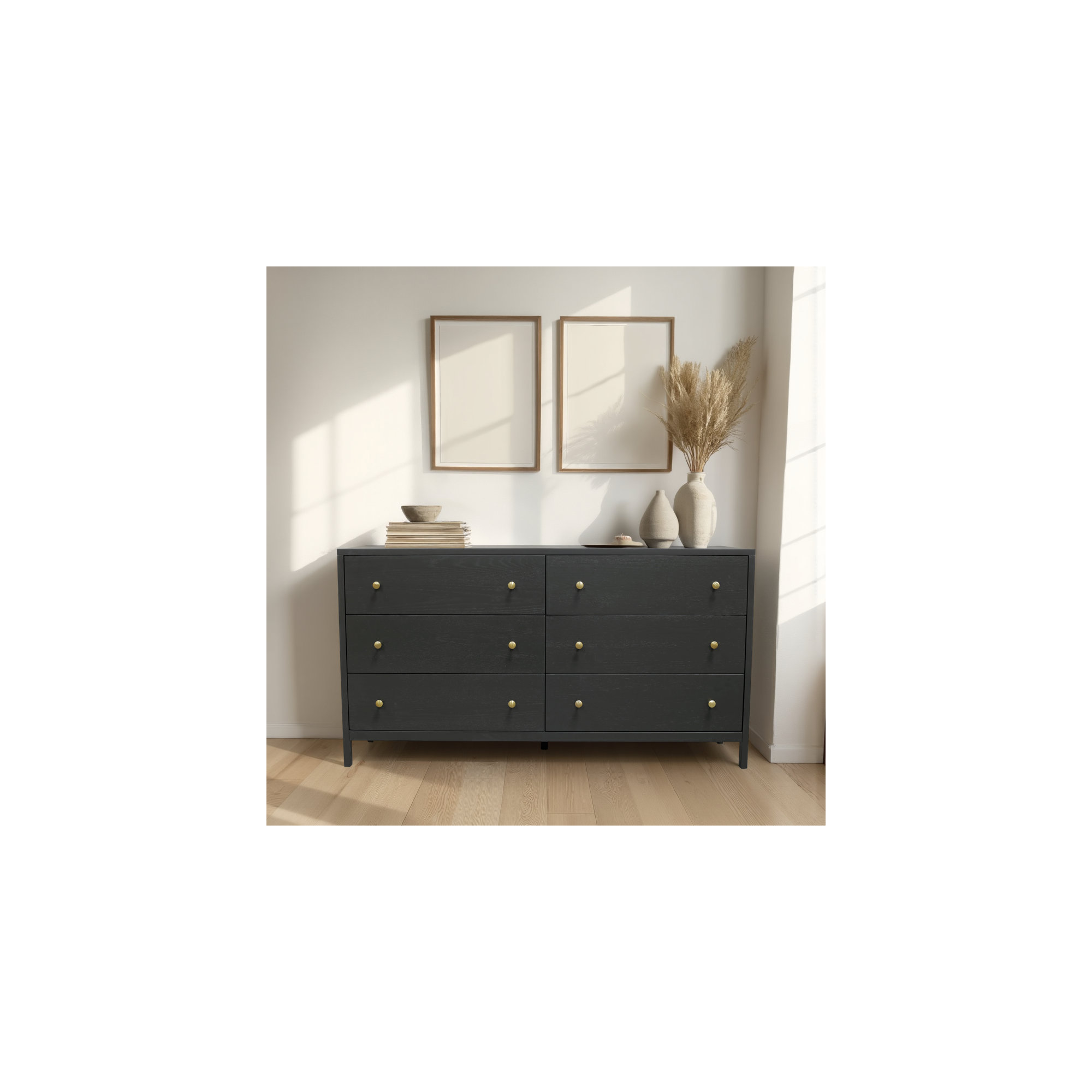 Gracie 6 - Drawer Dresser, Black