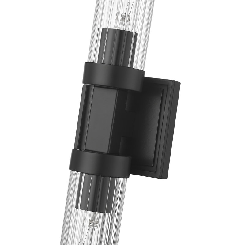 Mortola 2 Light Wall Sconce, Matte Black