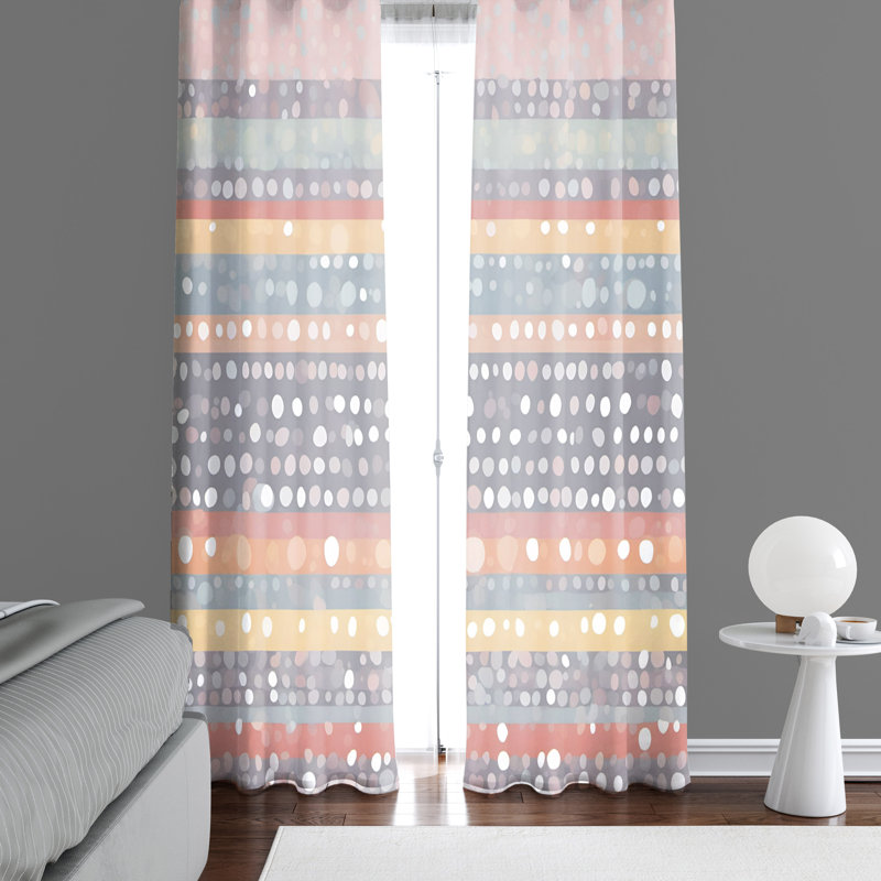 Semi Sheer Curtain Pair, 20" W x 52" L