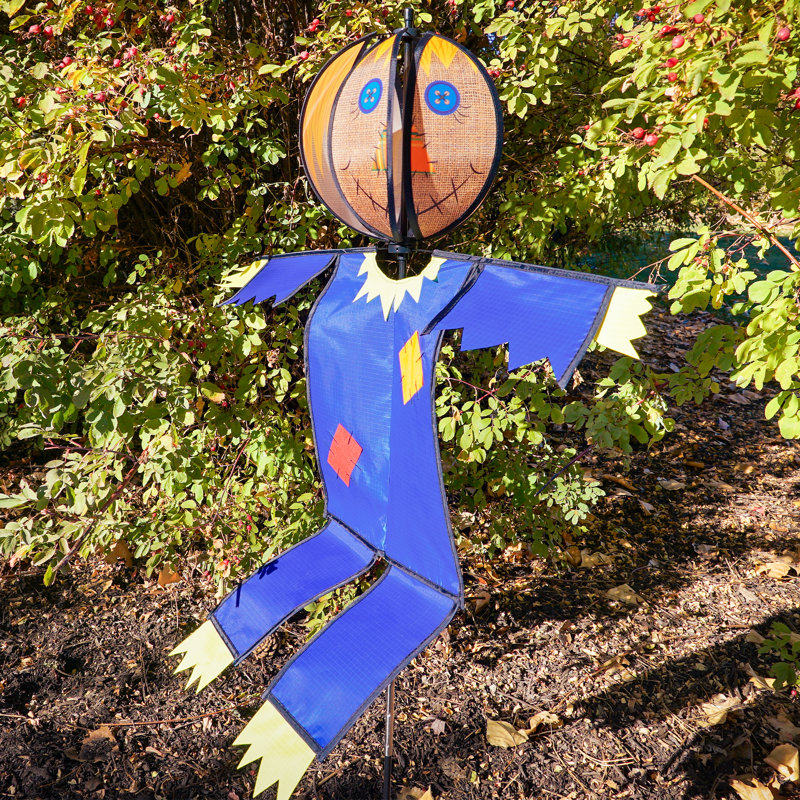 Colorful Scarecrow Ground Ball Spinner with Ripstop Fabric