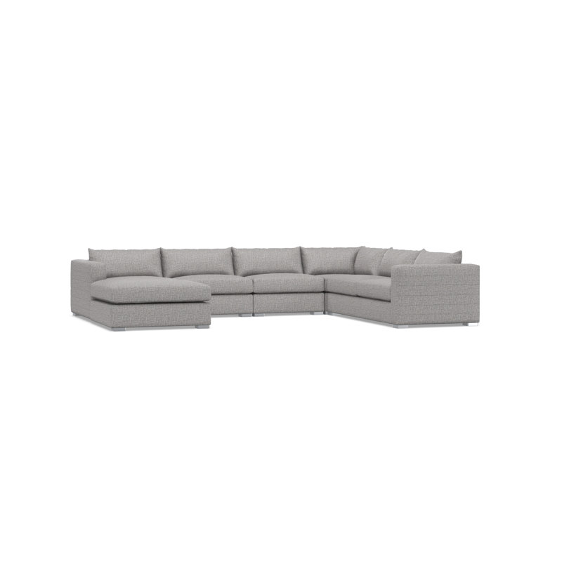 Sectional, Gray Chenille
