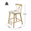 Tabouret de comptoir rembourré en bois Olivia, style Windsor, ensemble de 2-1878598108