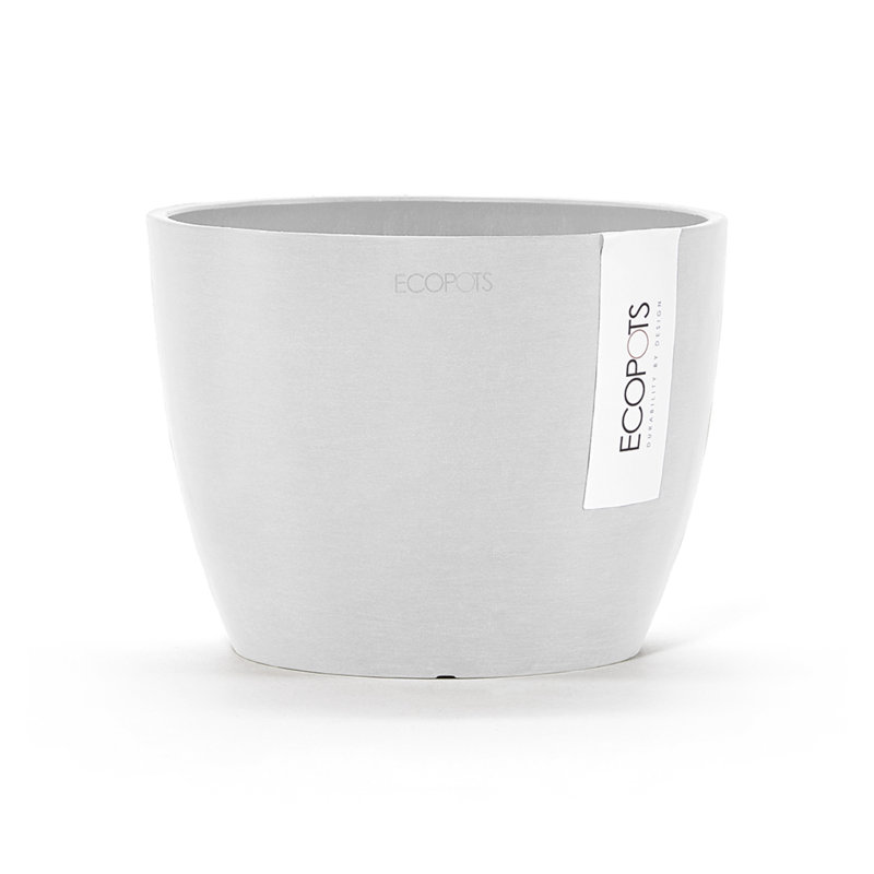 Ecopots Stockholm Indoor/Outdoor Modern Recycled Plastic Flower Pot Planter, Dark Gray, 5" H x 6" W x 6" D