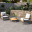 Ensemble de conversation pour 2 personnes avec coussins Zeacia