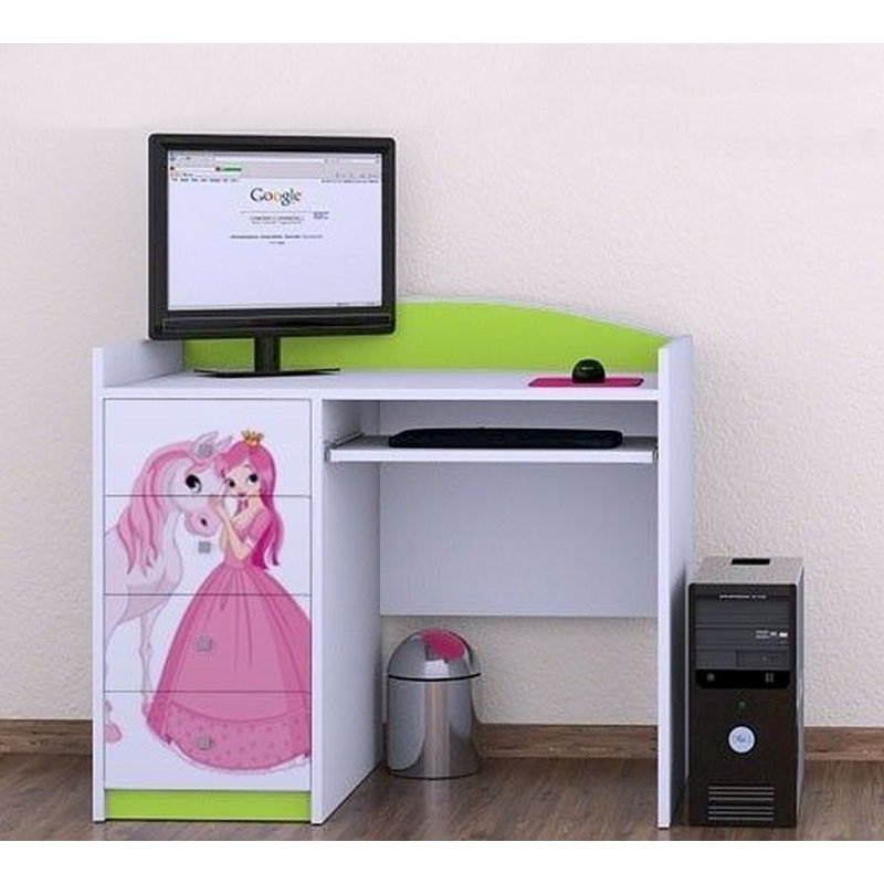 Lime 100cm Computer Desk, Green