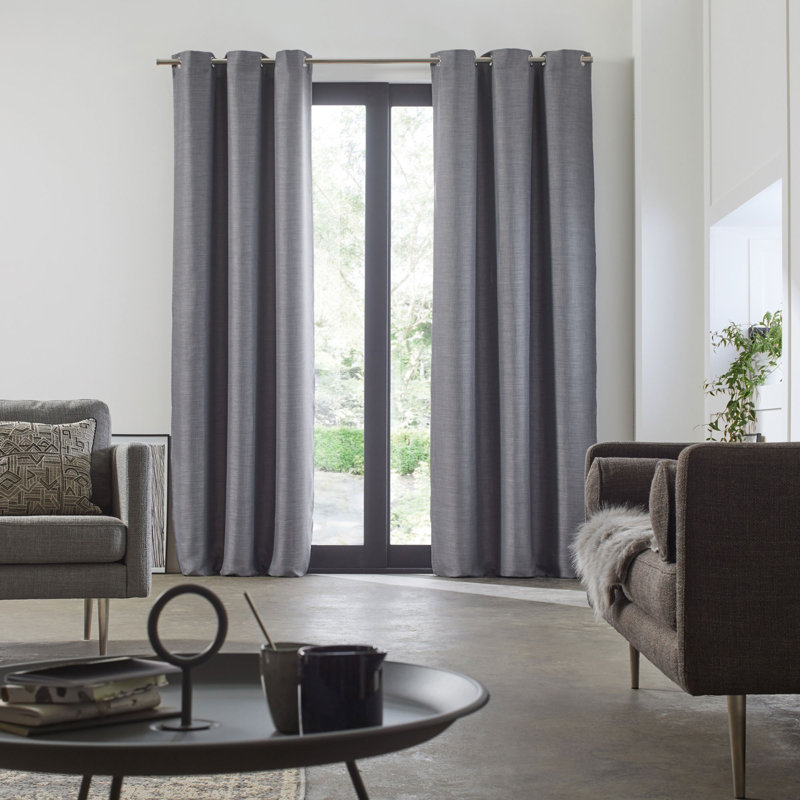 Heater Blackout Single Curtain Panel, 140 W x 350 D cm, Light Beige