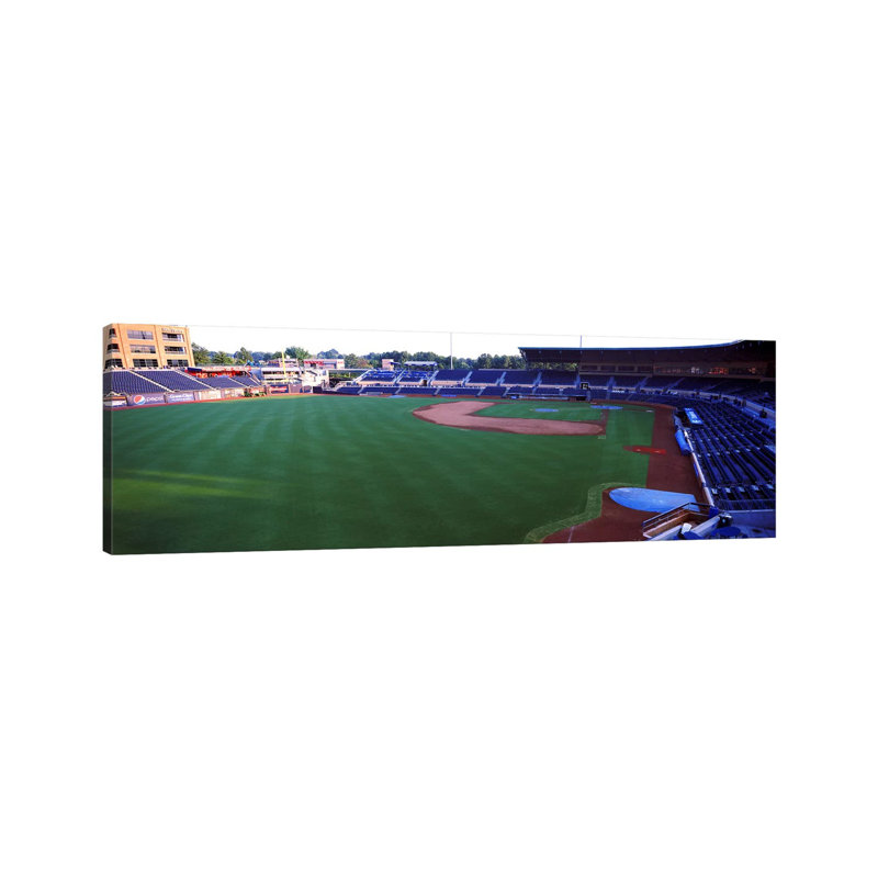 Baseball Stadium In A City, Durham Bulls Athletic Park, Durham, Durham County, North Carolina, USA - Wrapped Canvas Panoramic Print