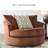 Dravion Upholstered Swivel Accent Chair-96687524