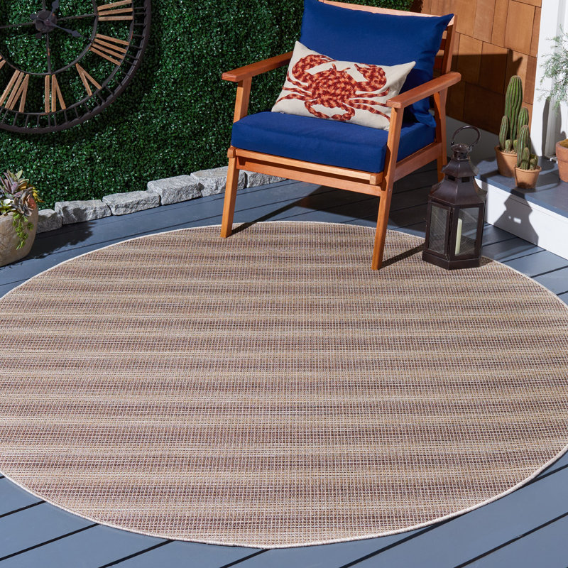 Jennalyn Performance Indoor/Outdoor Area Rug, Round 6'5"