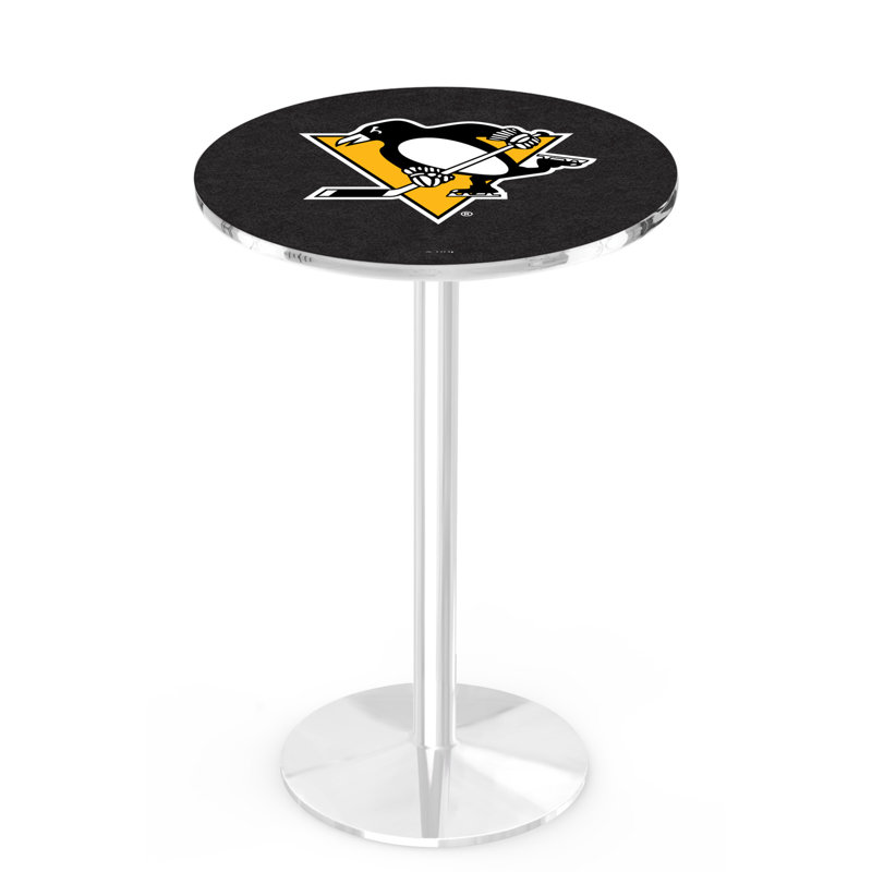 Table de salle à manger 30 po NHL, Chrome, Pittsburgh Penguins