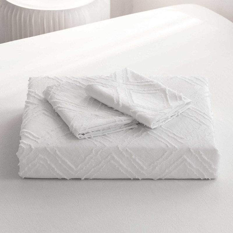 Ensemble de housse de couette réversible en microfibre blanche, Housse de couette simple + 1 taie d'oreiller stand, Blanc