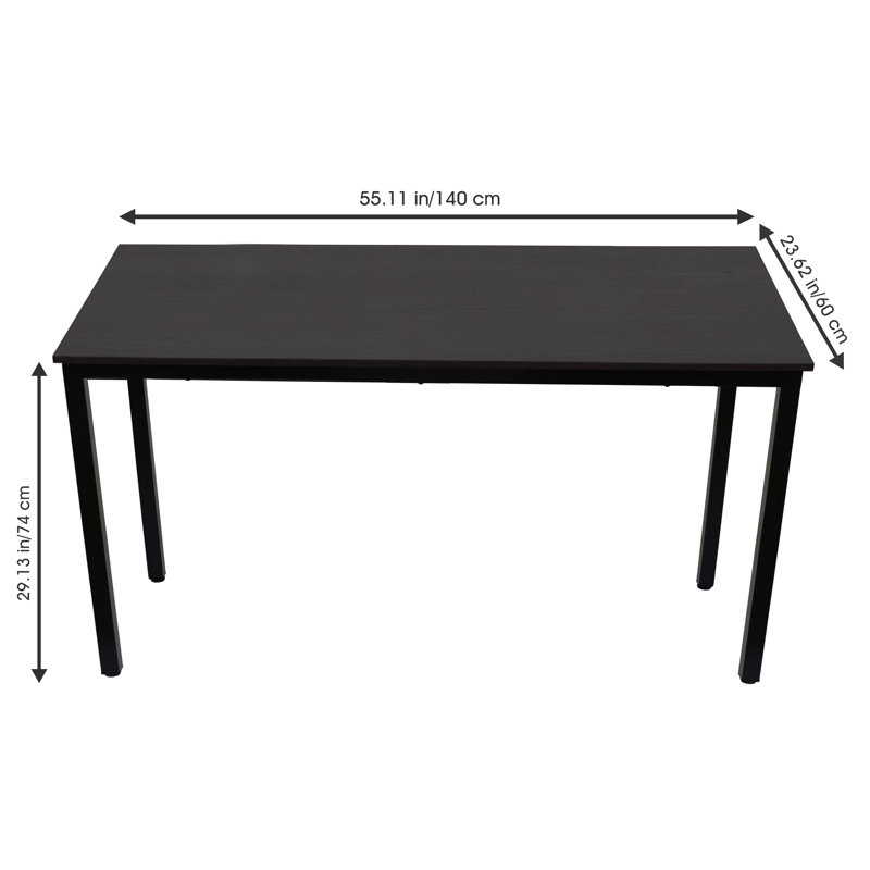 Bureau d'écriture, Plateau noyer foncé / cadre noir
