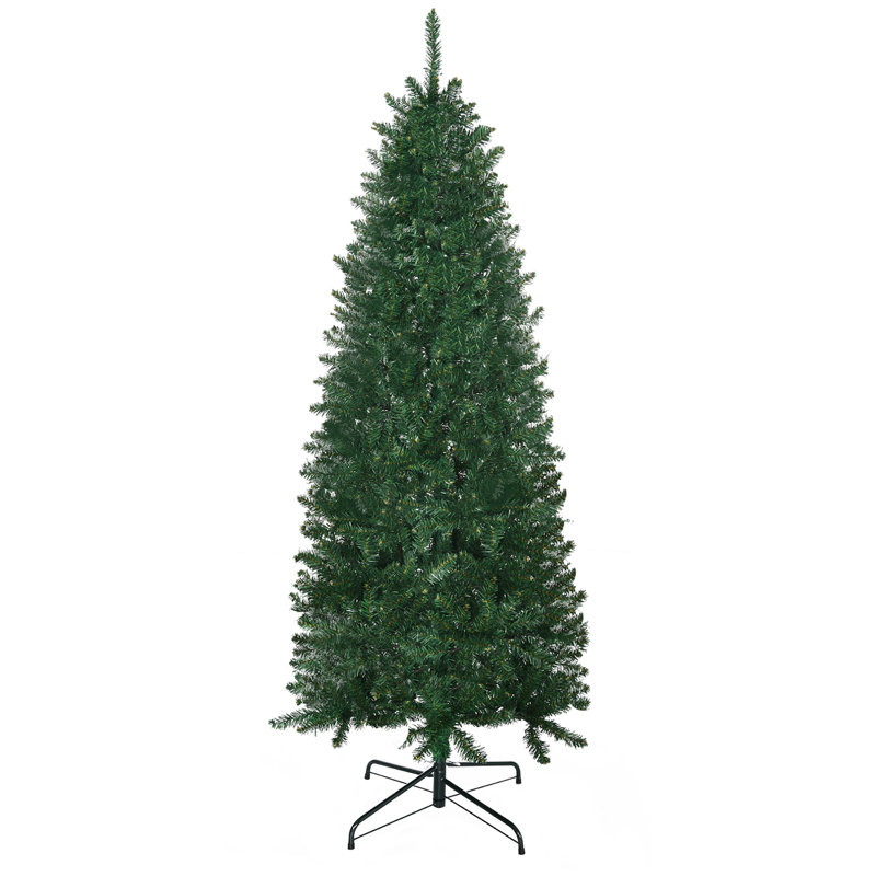 Sapin de Noël artificiel mince de 6 pi avec lumières réalistes et 583 pointes