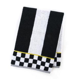 MacKenzie-Childs Black and White Dot Dish Towels - Set of 3