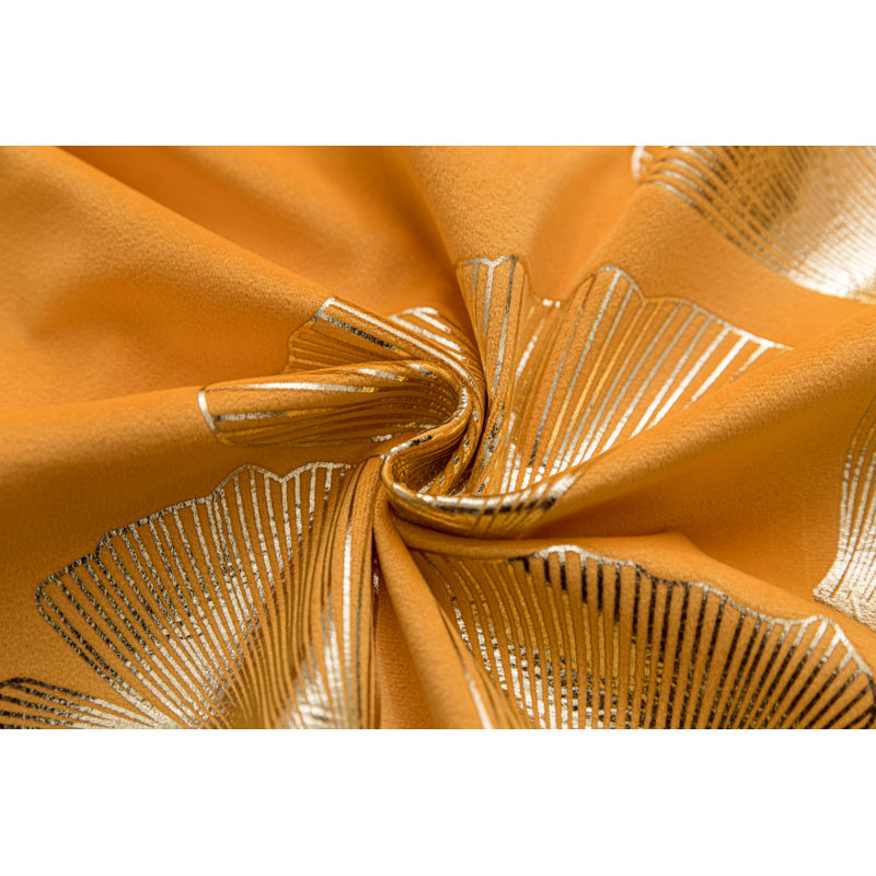  Housse de coussin Gold Ginkgo, Brun clair / orange, H 18 po x l 18 po