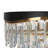 Kethe 9-Light Dimmable Glam Drum Chandelier with Black and Brass Crystal for Dining Room