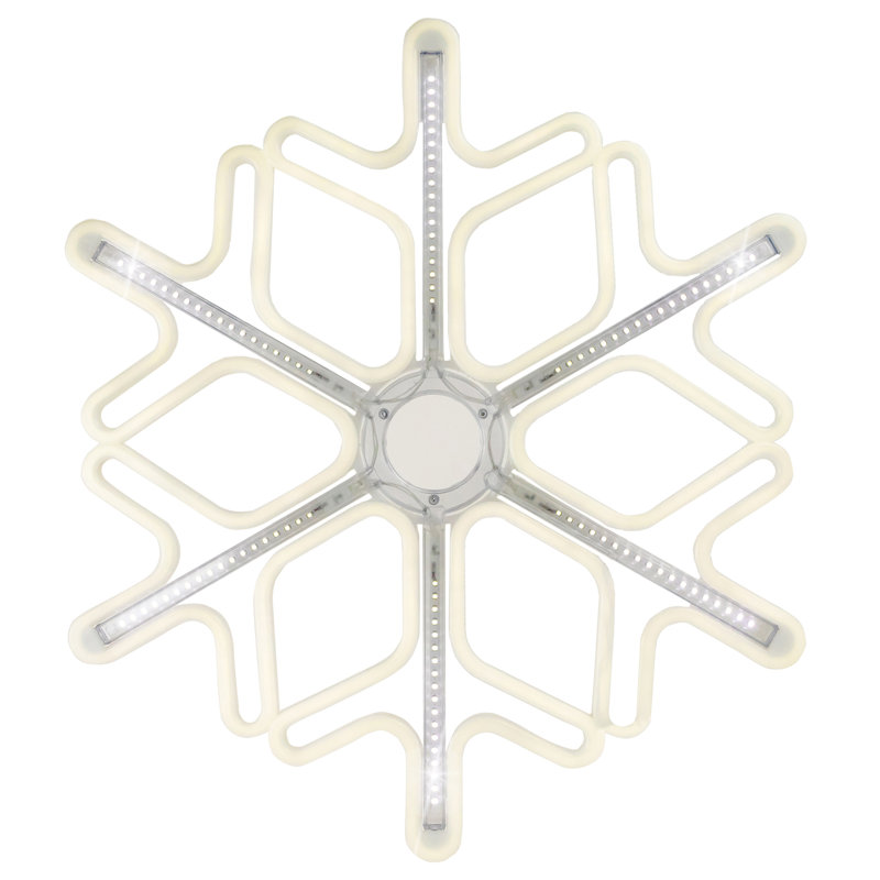 Décoration de Noël cascade flocon de neige, H 16 po x l 16 po x P 2 po