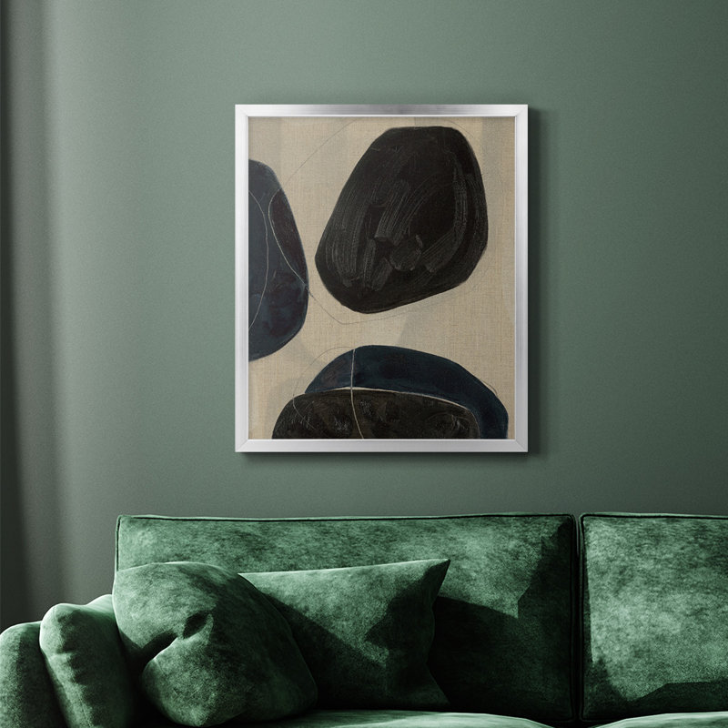 Toile encadrée de qualité supérieure Gravity II - prête à être accrochée, H 24 po x l 20 po, Argent