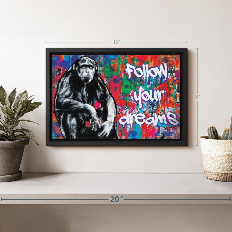 " Chimpanzee Graffiti ", 13" H x 9" W