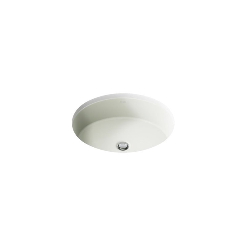 Verticyl Ceramic Oval Undermount Bathroom Sink with Overflow, Dune