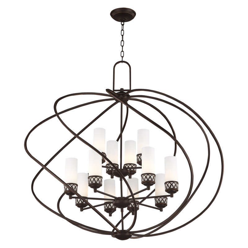 Wallasey 12 - Light Dimmable Chandelier, Olde Bronze