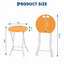 Tabouret pliant, 45,7 cm de hauteur avec poignée de transport – Cadre en acier, capacité de 272 kg, orange (1 unité)-166768416-166768423