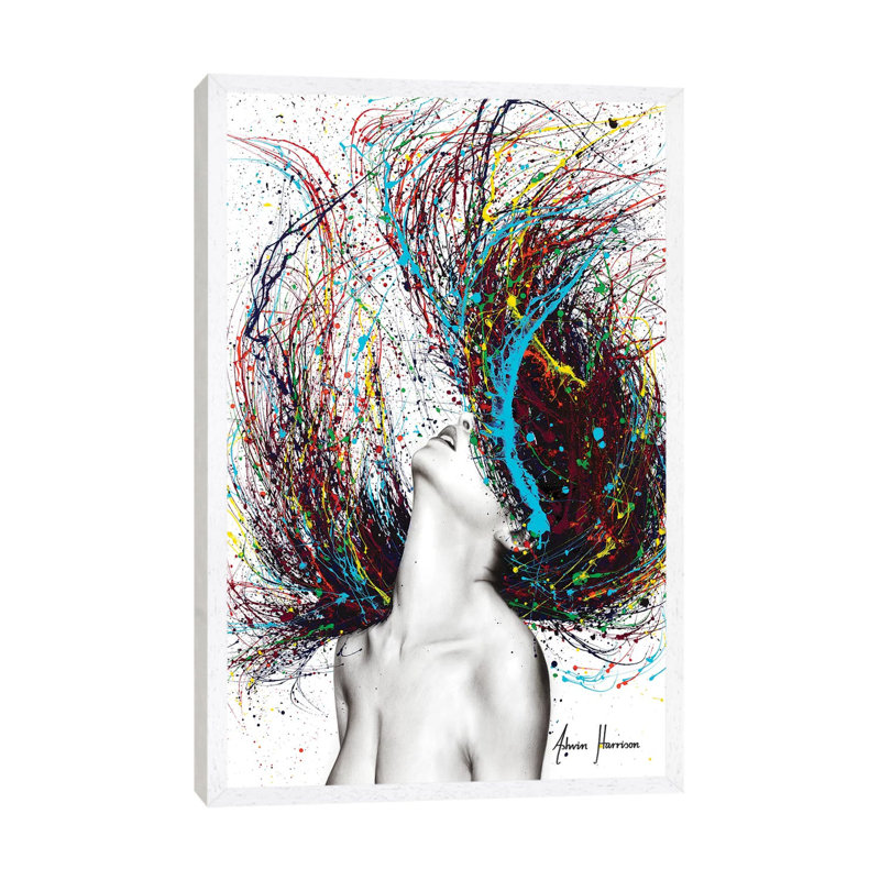 Excite by Ashvin Harrison - Print on Canvas, White Framed, 101.6 cm H x 66.04 cm W