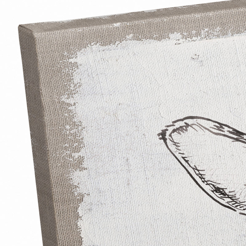 Encre, dessin de lapin en toile de jute 2 - impression sur toile tendue
