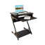 Bureau d'ordinateur 2 étages avec plateau à clavier et tablette pour imprimante pour bureau à domicile, bureau d'ordinateur mobile pour petit espace, table d'ordinateur compacte pour ordinateur portable