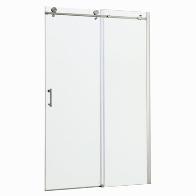 Paroi de douche coulissante simple l 48 po x H 76 po, 5/8 po (8 mm), argent brossé