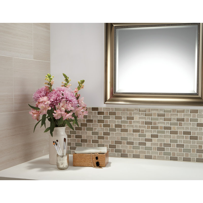 Carrelage mosaïque en pierre, en verre et en céramique de 12 po x 12 po Itona (ensemble de 10) (9,90 pieds carrés par carton)