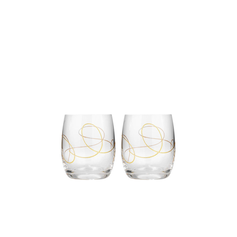 Ensemble de 2 verres à whisky Scotch Bourbon de style Crystalex Bohemia, 10 oz.